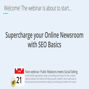 Webinar | Supercharge your Online Newsroom with SEO Basics