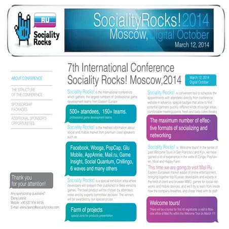 Sponsorship Sociality Rocks! 2014 - Moscow (English)
