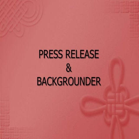 Press release | PPTX