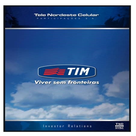 Press Release   Tele Nordeste Celular 2 Q04 En