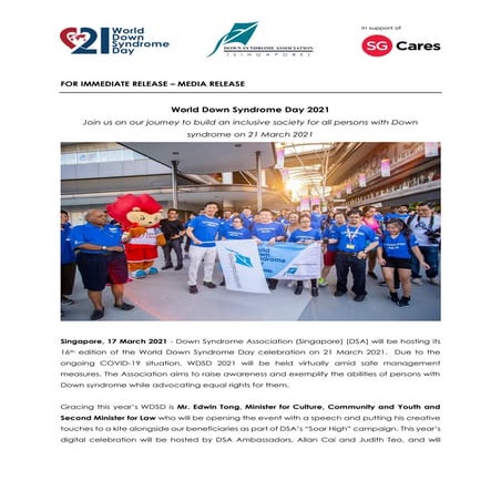 Press release   world down syndrome day 2021 