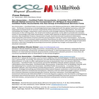 Ace Group incorporates J M Njoya