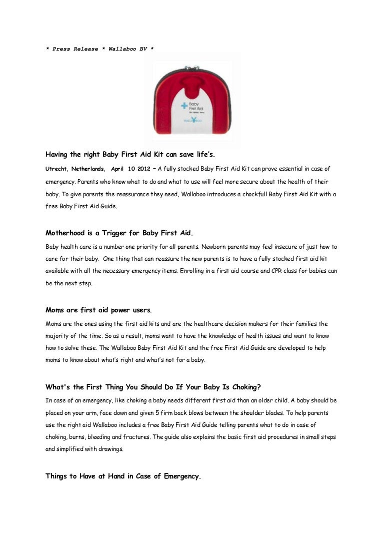 baby first aid items