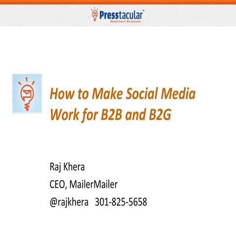 How to Make Social Media Work for B2B and B2G
