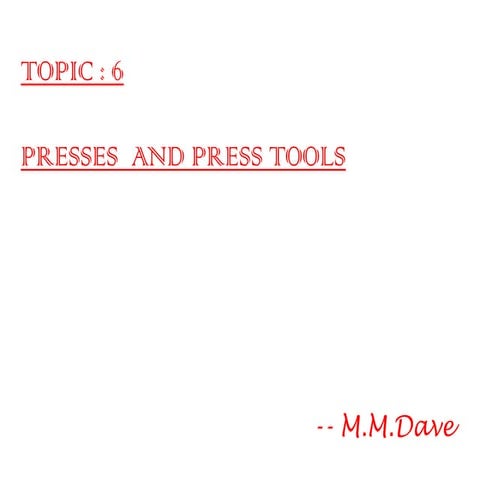 Press Tools Class Press Tools Class Press Tools Class