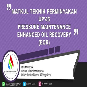 Pressure maintenance EOR
