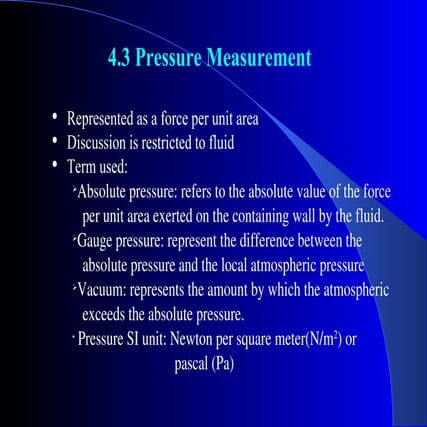 Pressure Measurement