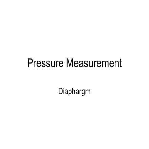 Pressure measurement
