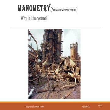 Pressure measurement - Manometers