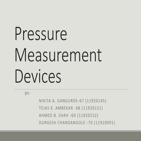 Pressure measurement devices