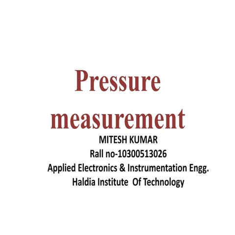 Pressure measurement id Mitesh Kuamr