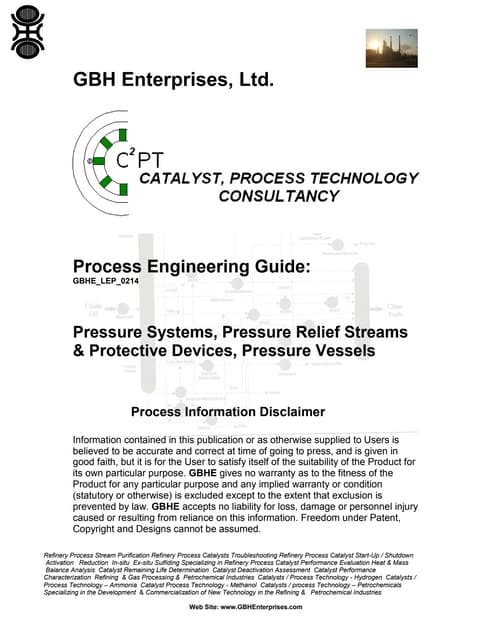Pressure Systems, Pressure Relief S...