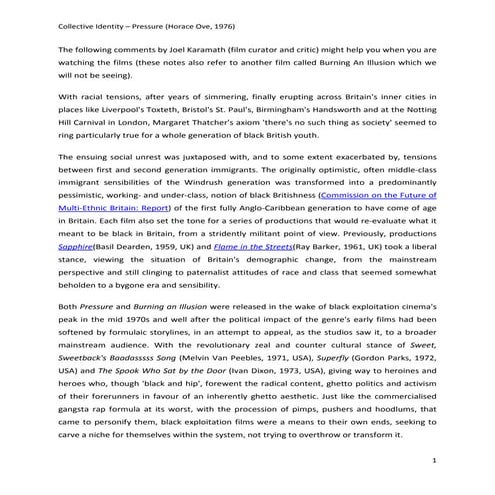 Pressure notes by Joel Karamath