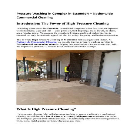 Pressure Washing in Complex in Essendon – Nationwide Commercial Cleaning.pdf