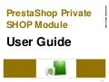 PrestaShop Private Shop Module User Guide