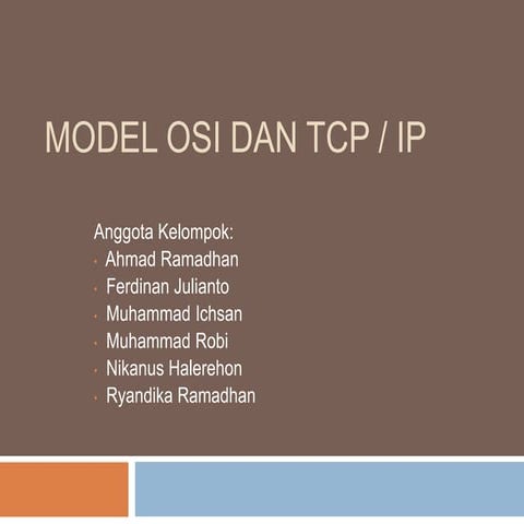 Prestation OSI Layer dan TCP IP