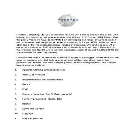 Prestek Computing Ltd