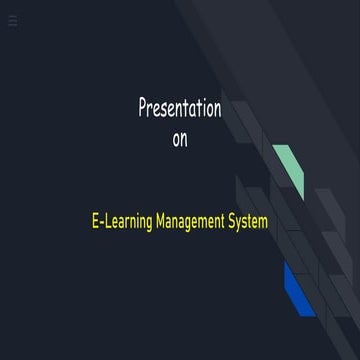 Presentation on e-learning system