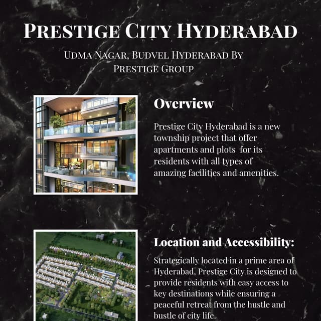 Prestige City Budvel New Launch Township In Hyderabad PDF