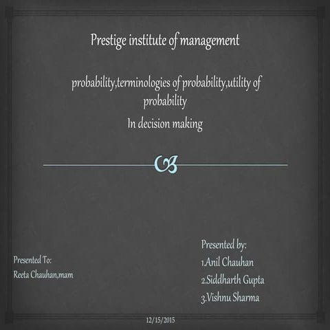 probability ,and its terminologies full description