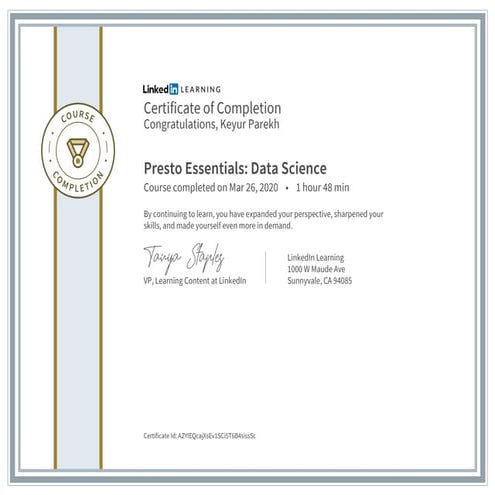 Presto Essentials Data Science