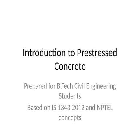 Comprehensive Introduction to Prestressed Concrete for Civil ...