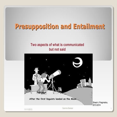 Presupposition and-entailment