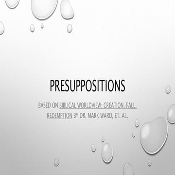 Presuppositions