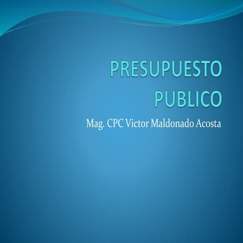 Presupuesto publico