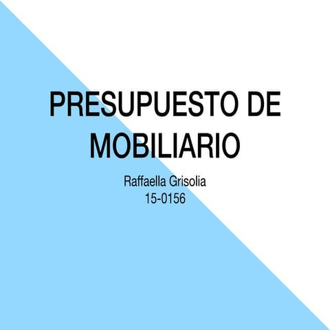 Presupuesto de mobiliario entrega final