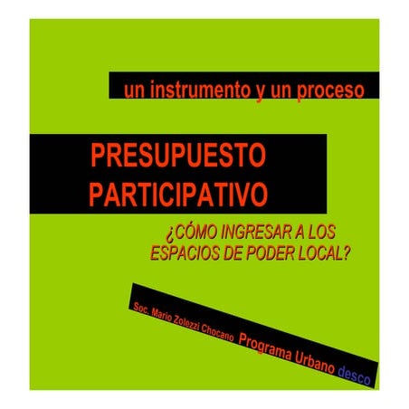 Presupuesto participativo 1