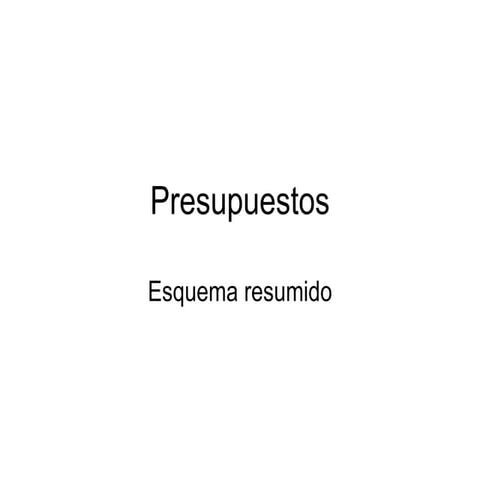 Presupuestos