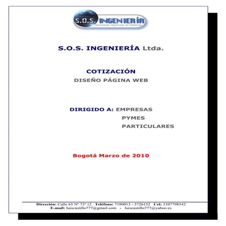 Presupuesto Web CéSar