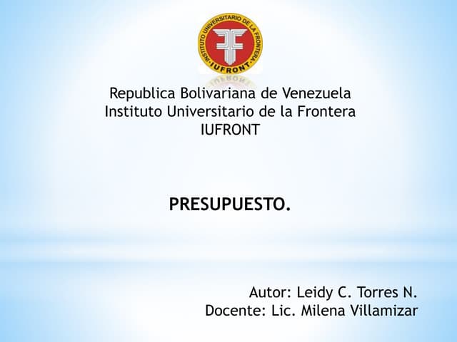 Presupuesto y plan de compras