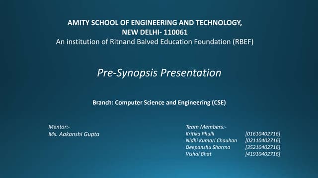 Pre synopsisbase4