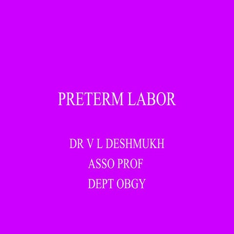Preterm labor