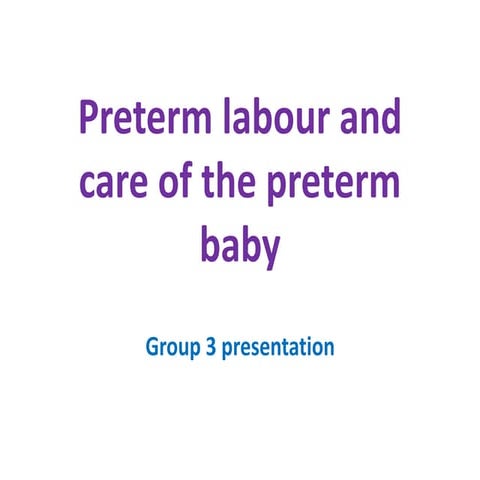 PRETERM LABOR pptx