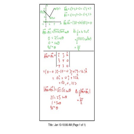 preCalculus Vector Product Notes!