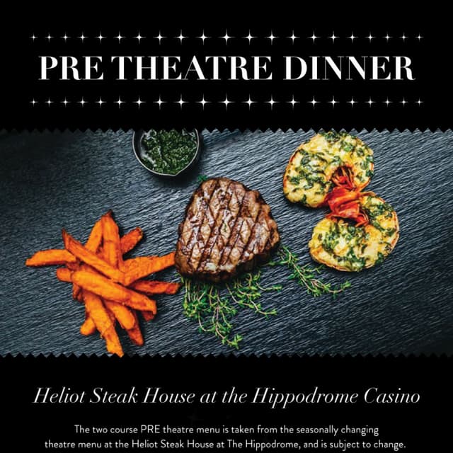 Pre theatre menu PDF