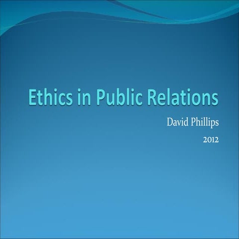 Ethics Lecture 2012