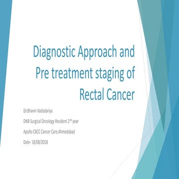  Staging and Diagnostic approach  of rectal cancer