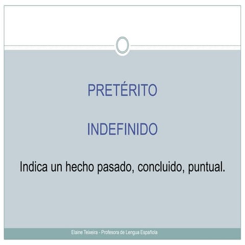 Pretérito indefinido