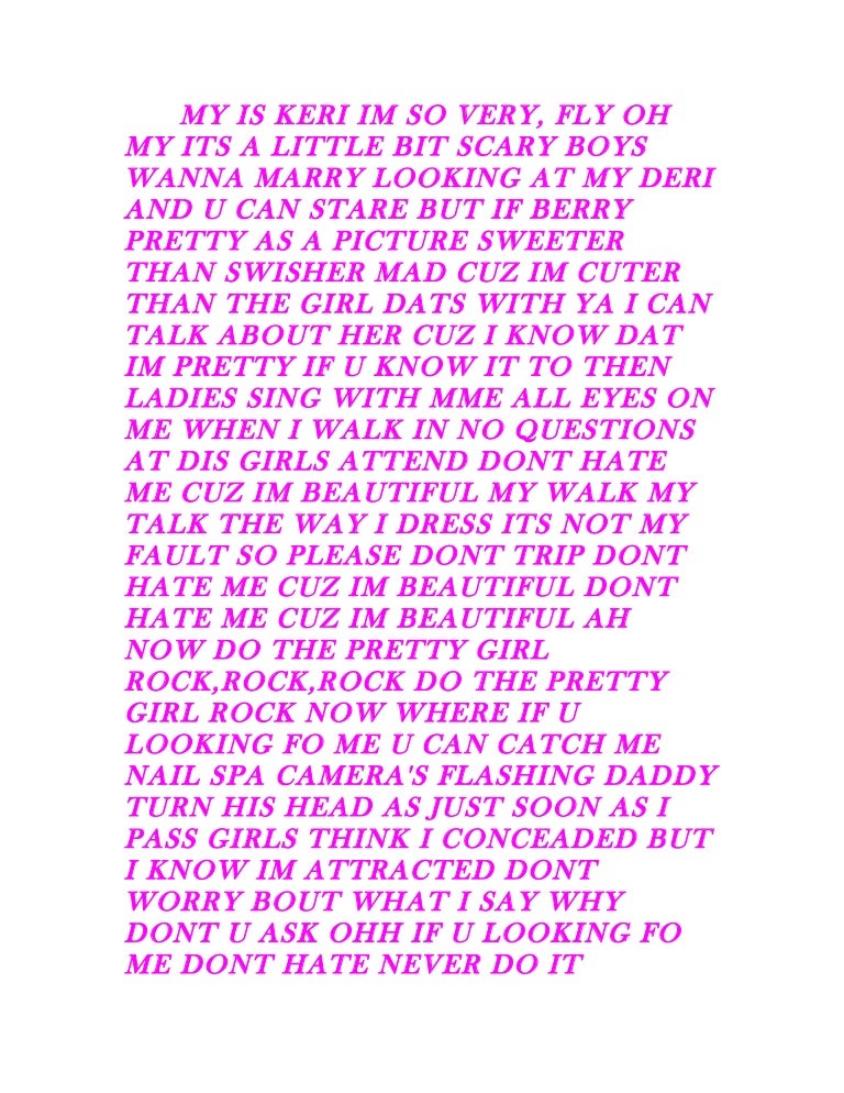 Pretty girl rock lyrics