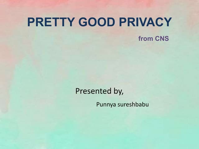 Pretty good privacy