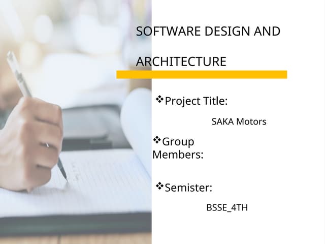 SAKA motor ppt for presentation with full contents