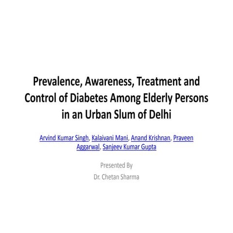 Prevalence, awareness, treatment and control of