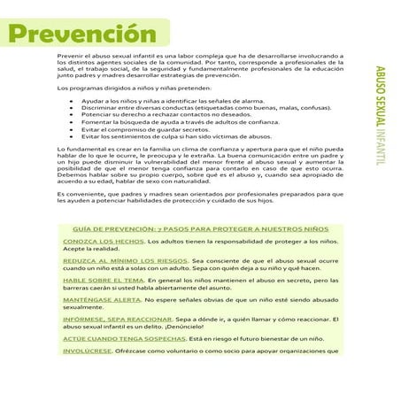 Prevención del abuso sexual infantil | PPTX