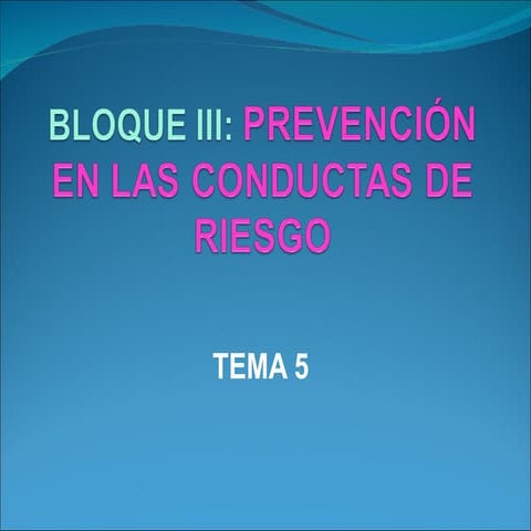 PrevencióN Conductas
