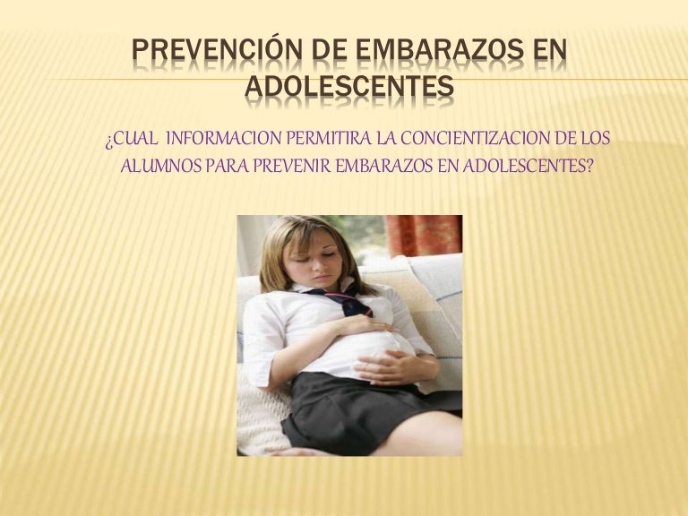 Prevención de embarazos en adolescentes trabajo de los alumnos
