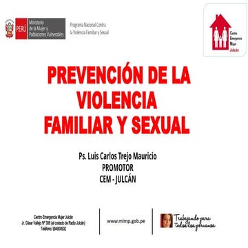 Prevención de la Violencia Familiar y Sexual: Estrategias y Recursos | PPTX
